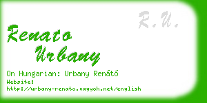 renato urbany business card